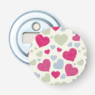 Hearts Background Bottle Opener