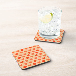 Hearts background, coaster