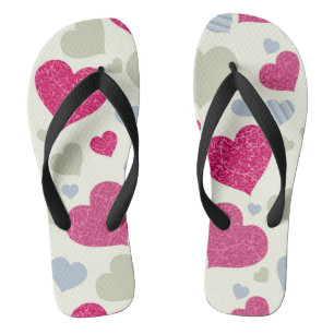 Hearts Background Jandals