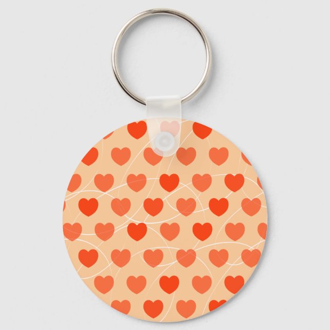 Hearts background, keychain (Front)
