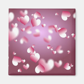 hearts background magnet