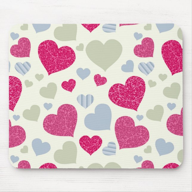 Hearts Background Mouse Pad (Front)