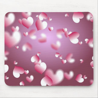 hearts background mouse pad