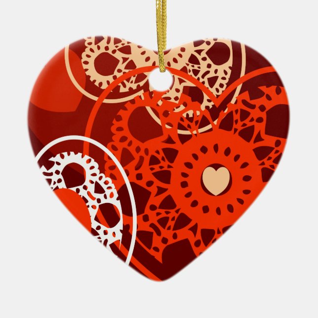 Hearts background, ornament (Front)