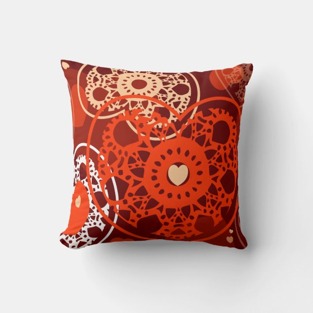 Hearts background, pillow (Front)