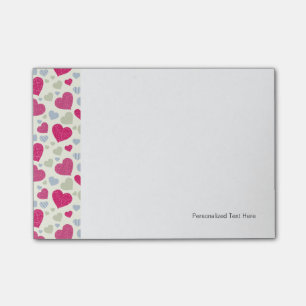 Hearts Background Post-it Notes