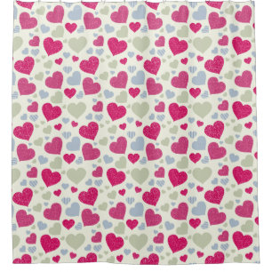 Hearts Background Shower Curtain