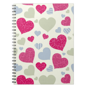 Hearts Background Spiral Notebook