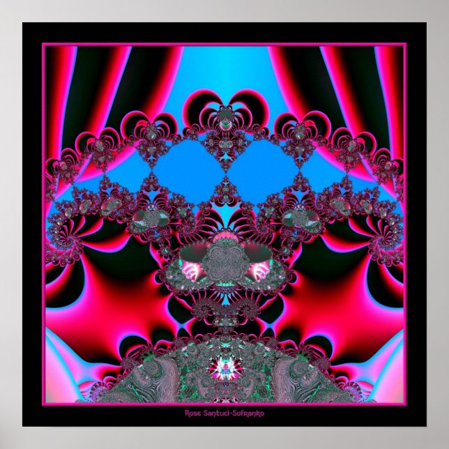 Hearts Ballet Curtain Call Fractal Poster (Front)