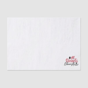 Hearts Bloom Anew - Inspirational Floral Quote Tissue Paper