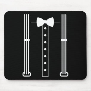 Hearts Bow Tie And Suspenders Valentine's Day Cost Mouse Pad