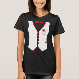 Hearts Bow Tie and Waist Coa Valentine's Day Costu T-Shirt