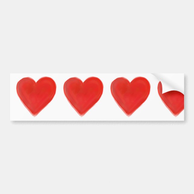 HEARTS BUMPER STICKER (Front)