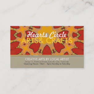 Hearts Circle Vibrant Business Card