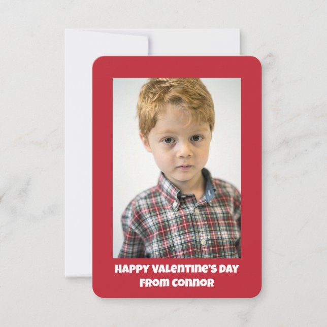 Hearts Classroom Photo Valentines Cards (Front)