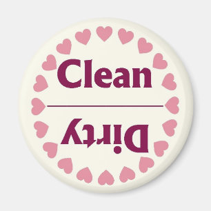 Hearts Clean Dirty Dishwasher Magnet