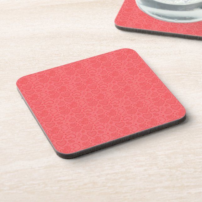 Hearts Coaster Love - Red (Left Side)