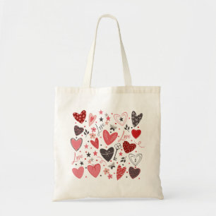 Hearts Collage Valentine's Day Tote Bag
