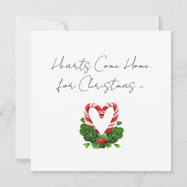 Hearts Come Home For Christmas Candy Cane  (Front)