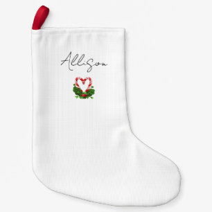 Hearts Come Home For Christmas Candy Cane Holiday Small Christmas Stocking
