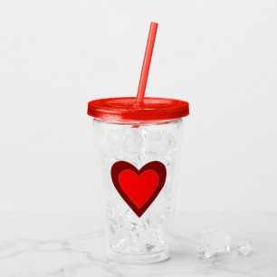 Hearts Concentric Valentine's Day 4Erica Acrylic Tumbler