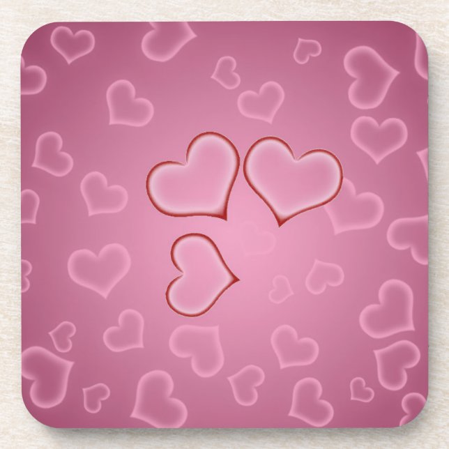 Hearts Cork Coaster (Front)