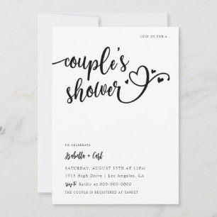 Hearts Couple's Shower Invitation