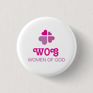 Hearts Cross 3 Cm Round Badge