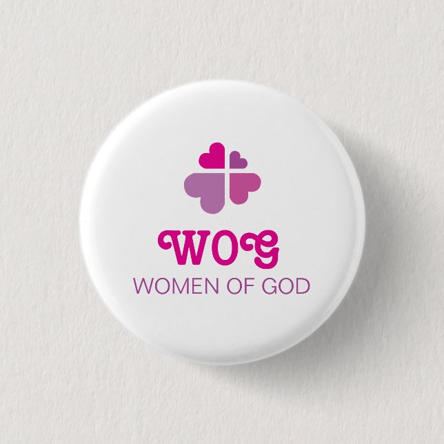 Hearts Cross 3 Cm Round Badge (Front)