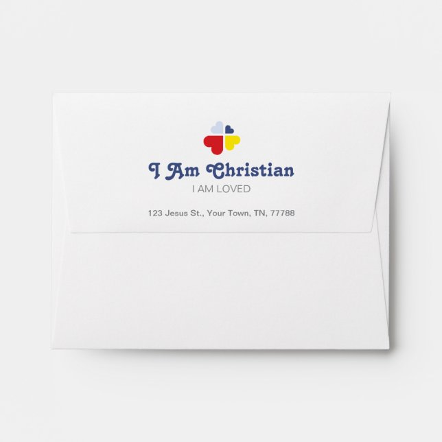 Hearts Cross Envelopes (Back (Top Flap))