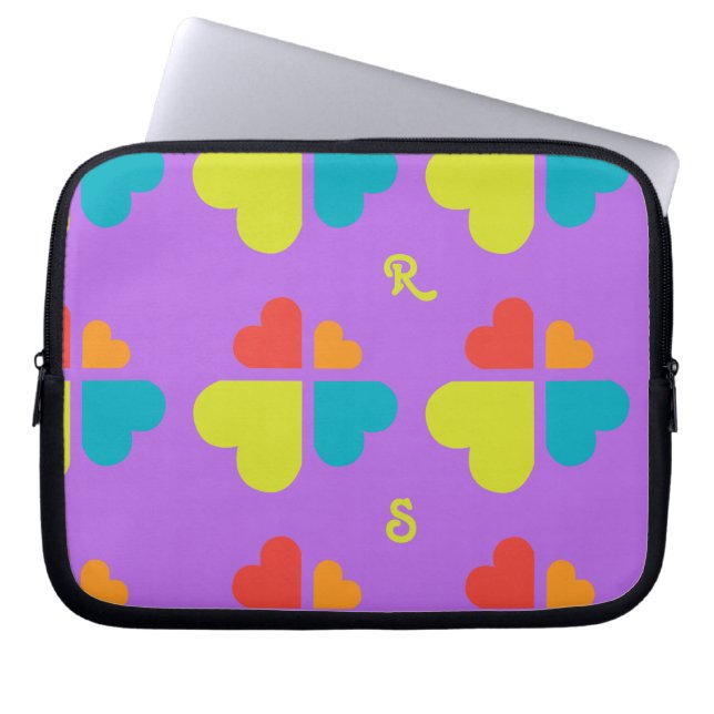 Hearts Cross Laptop Sleeve (Front)