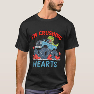 Hearts Crusher Monster Truck Crushing A Red Heart T-Shirt