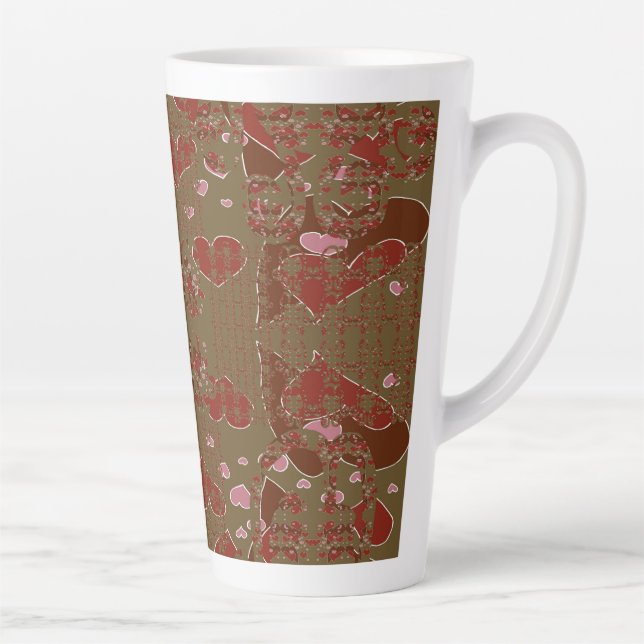 Hearts Cupflowers Latte Mug (Right)