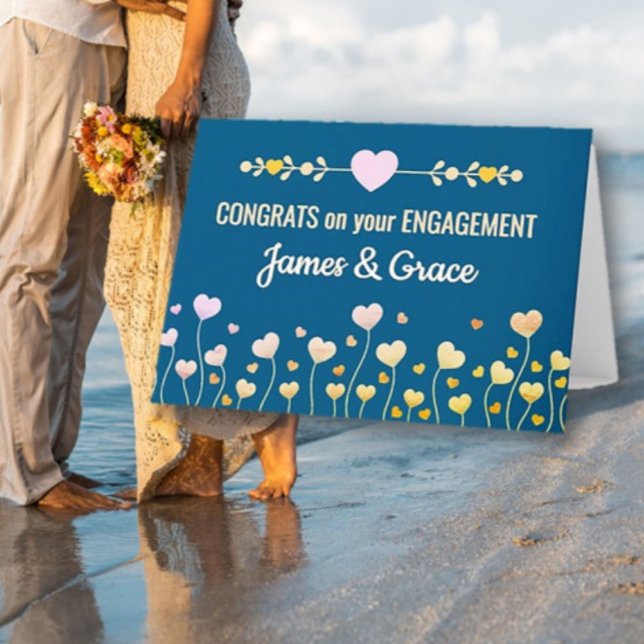 Hearts! Custom Engagement congrats card (Creator Uploaded)