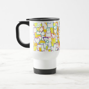 Hearts & ? ~ customisable! travel mug