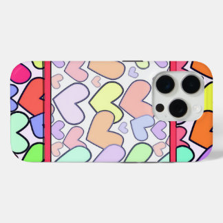 hearts cute iPhone 15 pro case