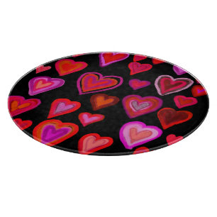 Hearts Cutting Board