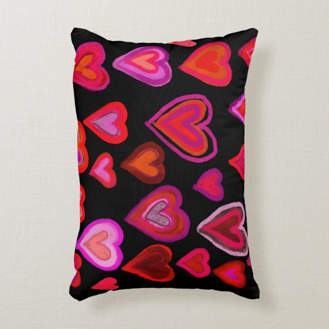 Hearts Decorative Cushion (Front(Vertical))