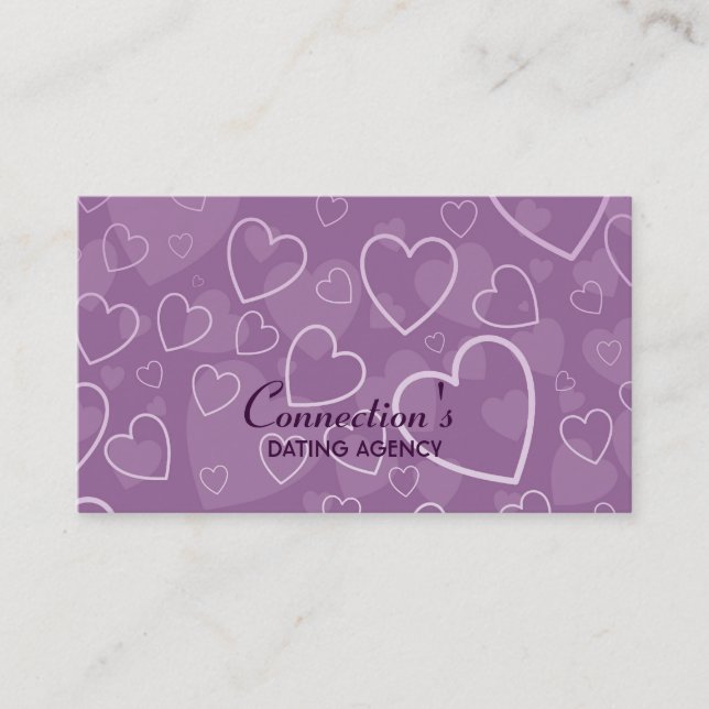 Hearts Design Business Card (Front)
