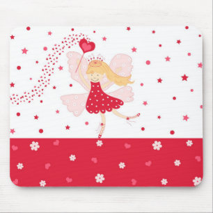 Hearts fairy mouse pad