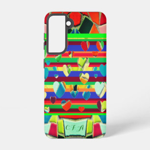 Hearts Fashionable Fun  Mosaic Art Samsung Galaxy Case