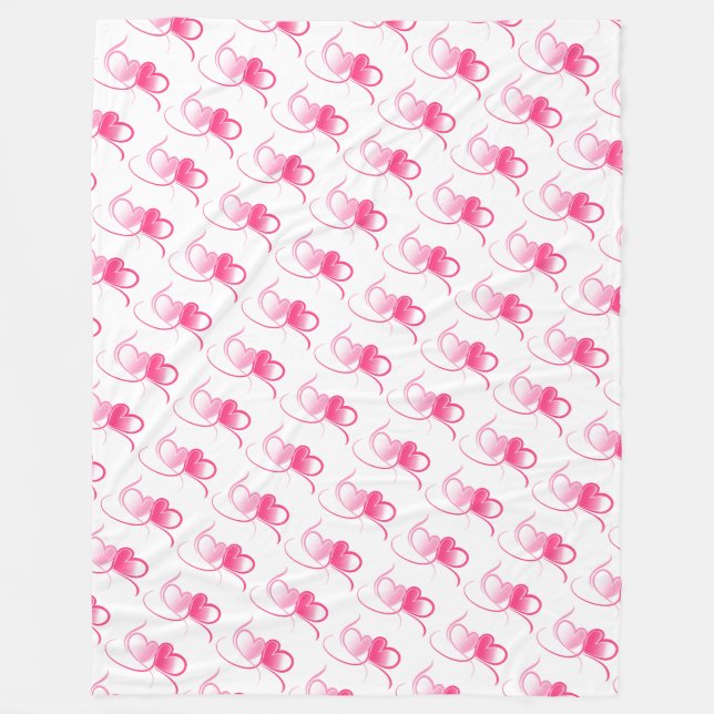 Hearts Fleece Blanket (Front)