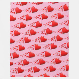 Hearts Fleece Blanket