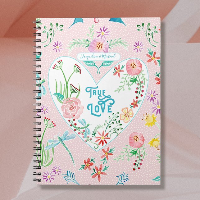 Hearts Floral n Love Dragonfly Valentines Day Notebook (Creator Uploaded)