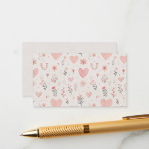 Hearts & Florals Enclosure Card