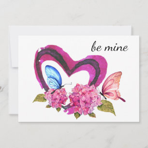 Hearts, Flowers & Butterflies Valentine Card