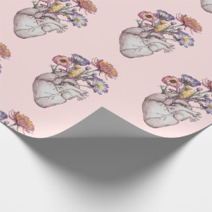 Hearts Flowers Pattern                             Wrapping Paper