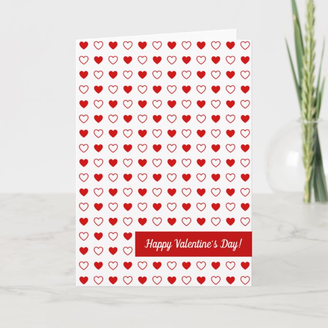 Hearts Folded Greeting Card (Front)