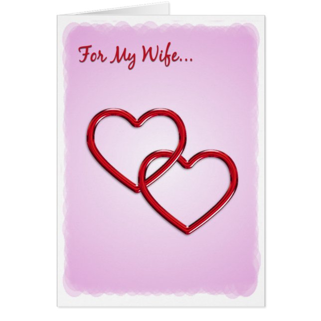 Hearts For My Wife Card (Front)