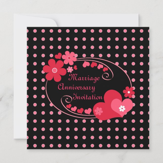 Hearts frame - Invitation (Front)